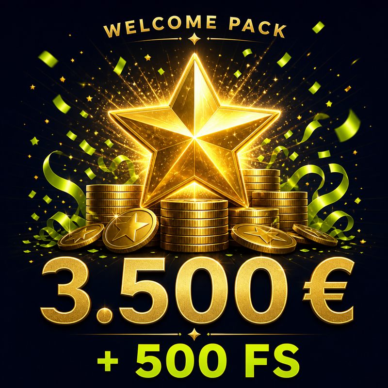 Pakiet powitalny 3.500 € + 500 FS